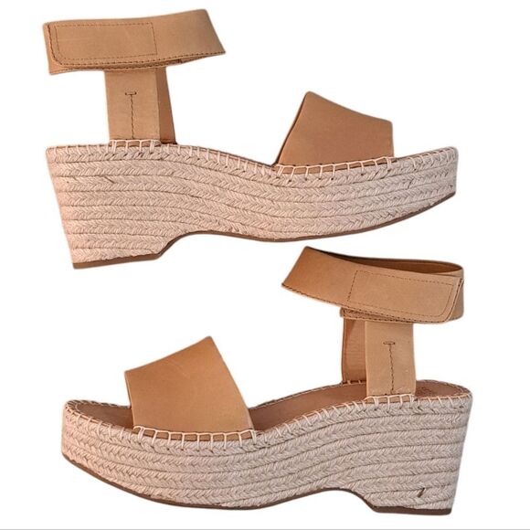 Frye & Co. Amber Espadrille Wedge Chunky Boho Platform Ankle Strap Sandal Sz 10 - Picture 1 of 16